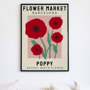 Personlig Flower Market Birtud Art Print Poster