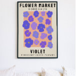 Personlig Flower Market Birtud Art Print Poster<br><div class="desc">Den här konsttryckningen finns i stil på en blomstermarknad som poster. Blommorna är violetter som är födelseblomman för februari. Det finns utrymme för att anpassa texten så att du kan ändra platsen till något speciellt för dig och undertiteln till någons namn eller födelsedatum. Det här skulle vara perfekt för alla...</div>