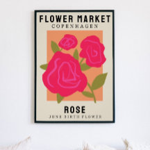 Personlig Flower Market Birtud Art Print