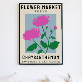Personlig Flower Market Birtud Art Print Poster