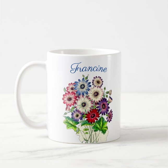 PERSONLIG FLOWERS BOUQUET KAFFEMUGG (Vänster)