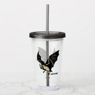 Personlig Flygande Svart Fladdermus Take Away Mugg