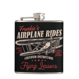 Personlig Flygplan Rides Retro Flödeslektioner  Fickplunta