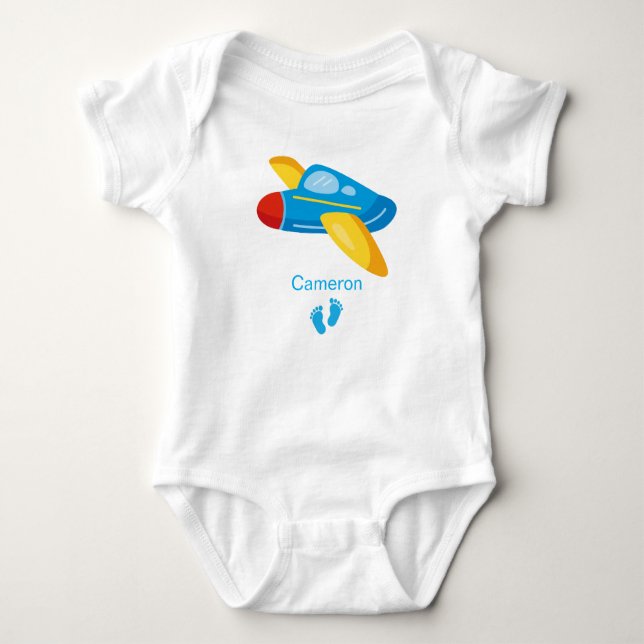 Personlig Flygplanet Namn Baby Gift Cute Pojke T Shirt (Framsida)