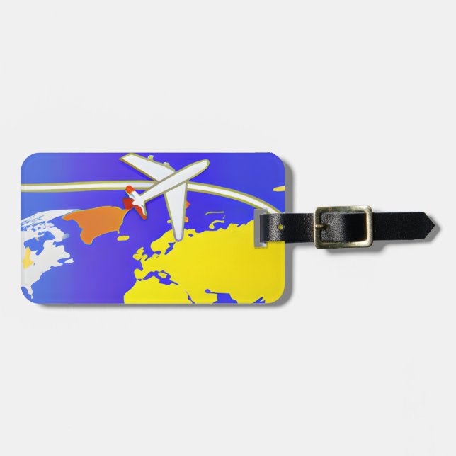 Personlig Flygplansflyg Bagagebricka (Horisontell Framsida)