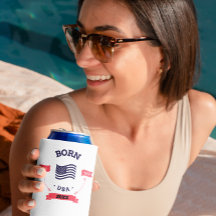 Personlig född i USA Patriotic Can Cooler