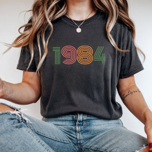 Personlig födelsårets vintage födelsedagsfest t shirt