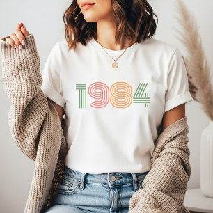 Personlig födelsårs vintage födelsedagsfest t shirt