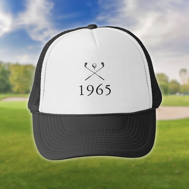 Personlig Födelseår Golf-Klubbar Keps (Personalized Birth Year Golf Clubs Trucker Hat)