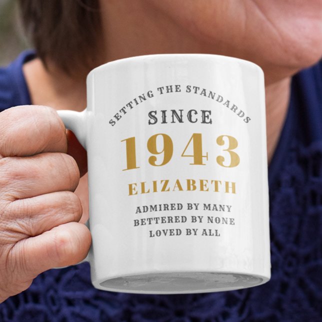 Personlig födelsedag 1943 Lägg till Eleganten Namn Kaffemugg (Skapare uppladdad)