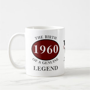 Personlig födelsedag 1960 Monogram Lägg till Namn Kaffemugg