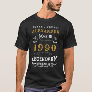Personlig födelsedag 1990 Lägg till namnet Förklar T Shirt