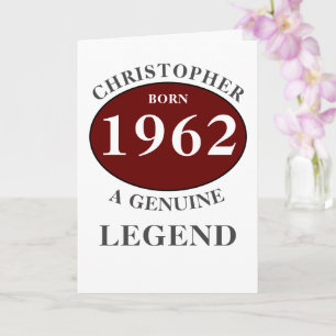 Personlig födelsedag Lägg till Namn-årslånga Monog Kort