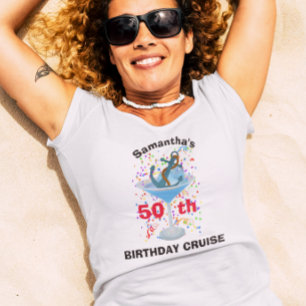 Personlig födelsedags kryssning Cocktail Ankar T Shirt