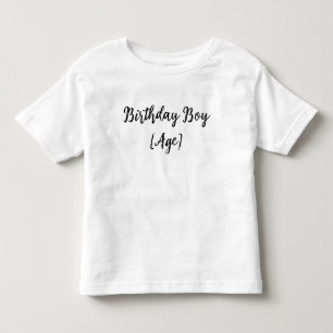Personlig Födelsedags Pojke Småbarn – Anpassad Åld T Shirt