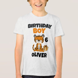 Personlig Födelsedags Pojke Tiger T-Shirt – Anpass