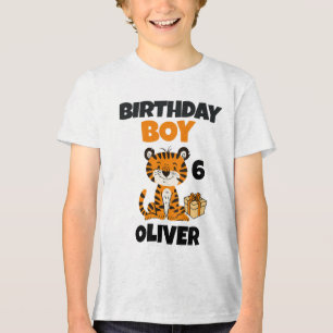 Personlig Födelsedags Pojke Tiger T-Shirt – Anpass