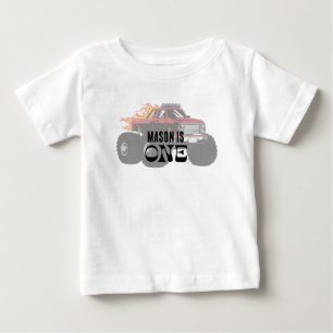 Personlig födelsedagsbarn Monster Truck T-shirt
