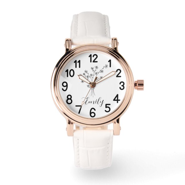 Personlig Födelsedagsblomma Armbandsur (Framsida)