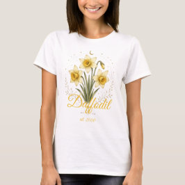 Personlig Födelsedagsblomma för Narcissus Namn Trö T Shirt