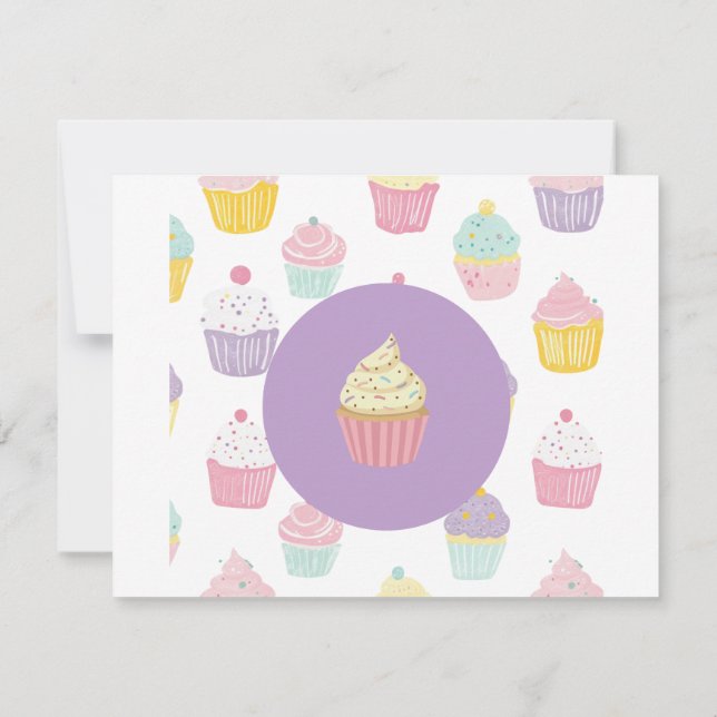 personlig födelsedagsdesign för barn cupcakes (Baksida)