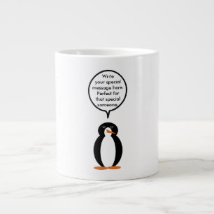 Personlig Födelsedagsdräkt Talande Ms. Pingvin Jumbo Mugg