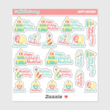 Personlig Födelsedagsetiketter | Anpassningsbar St