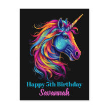 Personlig Födelsedagsfest Enhörning Fantasy