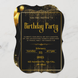 Personlig Födelsedagsfest inbjudan