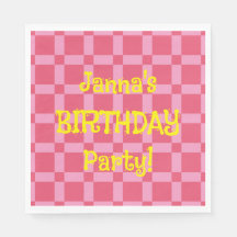 Personlig Födelsedagsfest Rosa Kontrollerad Mönste