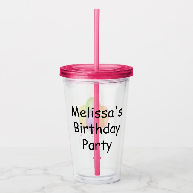 Personlig Födelsedagsfest Take Away Mugg (Framsida)