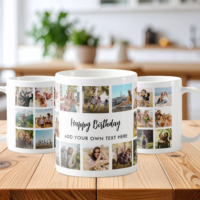 Personlig födelsedagsfotocollage-mugg kaffemugg (Skapare uppladdad)