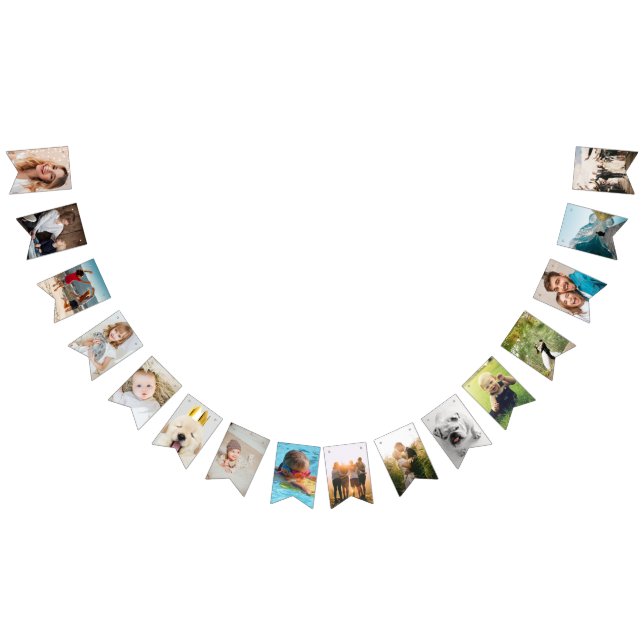 personlig födelsedagsgirlang med foton vimplar (Alla)