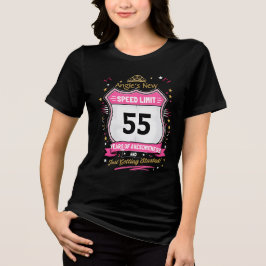 Personlig Födelsedagsgränshastighet | Namn & Ålder T Shirt
