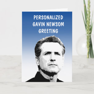 Personlig födelsedagsgratulationskort Gavin Newsom Kort