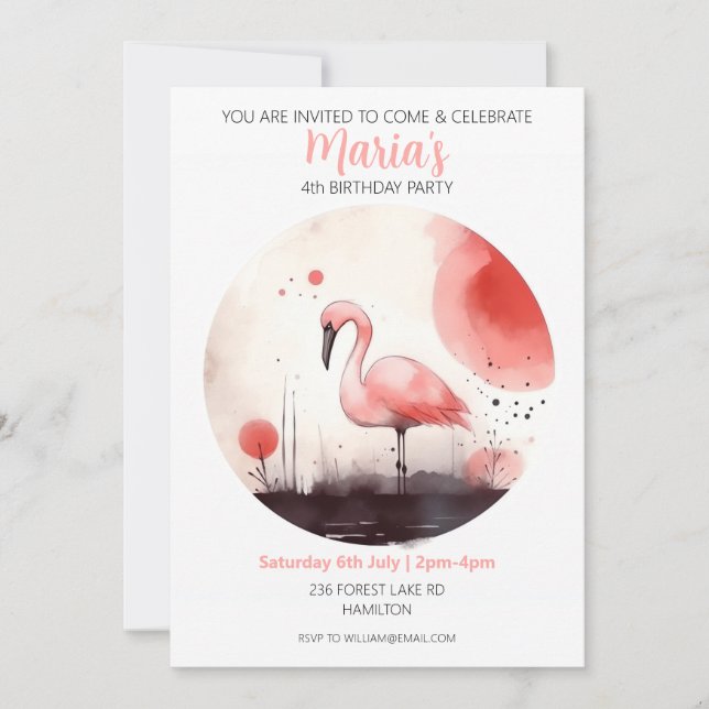 Personlig födelsedagsinbjudan för barn inbjudningar (Framsida)