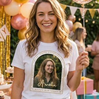 Personlig födelsedagskjorta | Anpassad foto text T Shirt