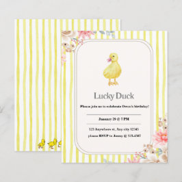 personlig födelsedagskort för barn med anka