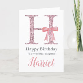 Personlig födelsedagskort för henne - Brev H Helgkort