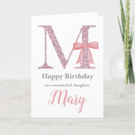 Personlig födelsedagskort för henne - Brev M Helgkort
