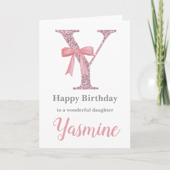 Personlig födelsedagskort för henne - Brev Y Helgkort (Framsida)