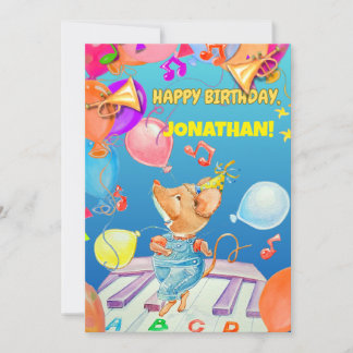 Personlig födelsedagskort för pojkar tack