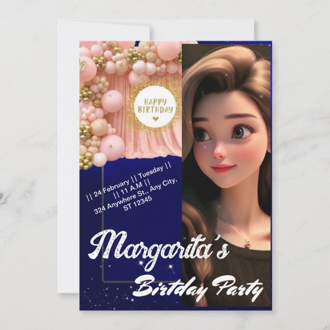 Personlig Födelsedagskort Tack Kort (Framsida)