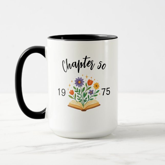 Personlig födelsedagsmugg för mamma 50-årspresent  mugg (Vänster)