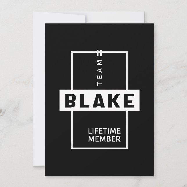 Personlig födelsedagspresent med namn Blake Inbjudningar (Framsida)