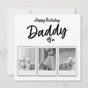 Personlig Födelsedagspresentkort med Pappas Foto - Inbjudningar