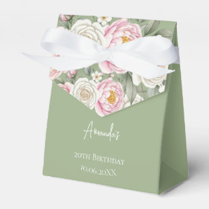 Personlig födelsedagspresentlåda med blommotiv presentaskar