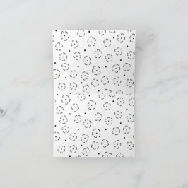 Personlig födelsedagspresentmapp med blommönster tack kort