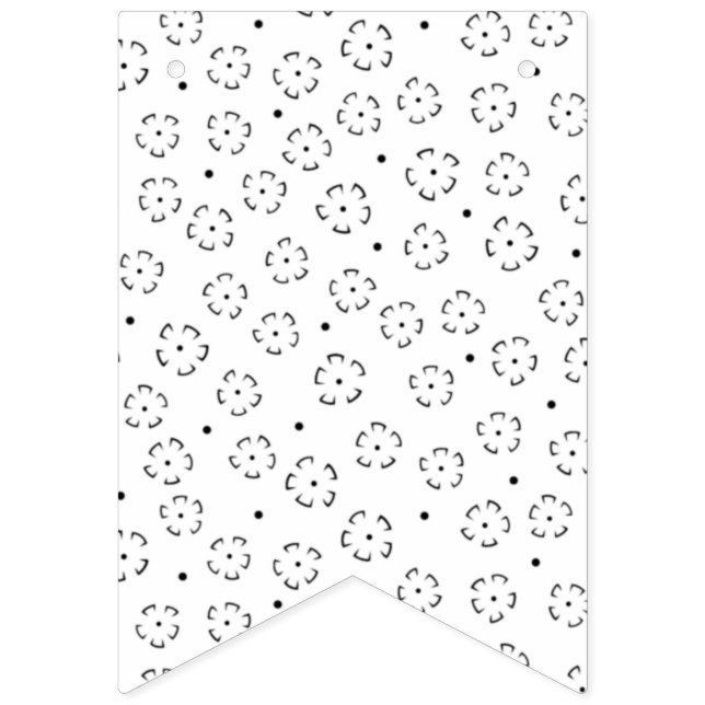 Personlig födelsedagspresentmapp med blommönster vimplar (Första flaggan)