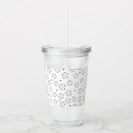 Personlig födelsedagspresentmapp med blommotiv take away mugg